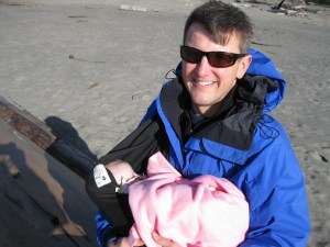 Her first beach adventure at 3 months