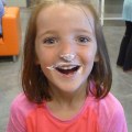 Evie loves her frosting!!  10 Oct&nbsp;2014